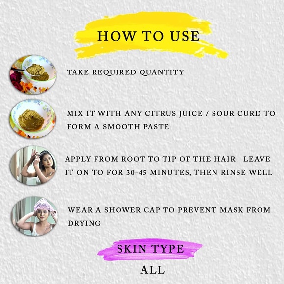 NEW Ayurvedic Hair Mask Natural Treatment 100% Vegan No Paraben Hibiscus Powder - Picture 3 of 7